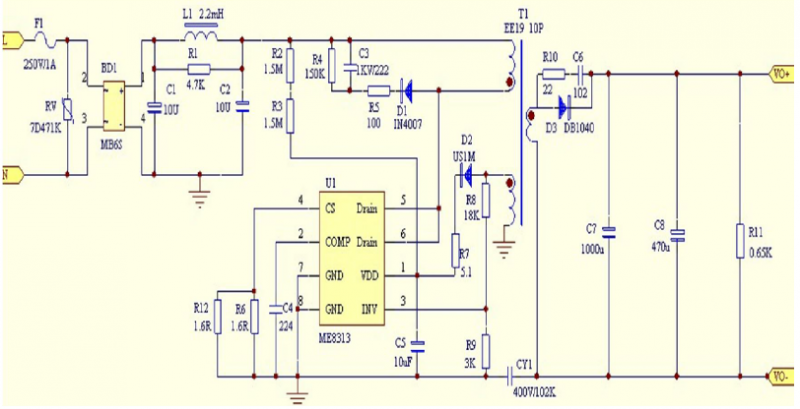 5w(5v 2.1a)充电器应用实例